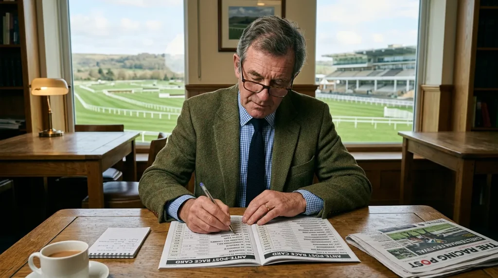 Ante-post betting odds displayed weeks before major UK racing festival with racecard